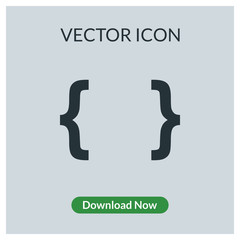 Brackets vector icon