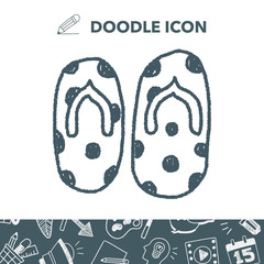 flip flop doodle drawing