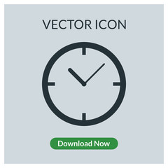 Clock vector icon