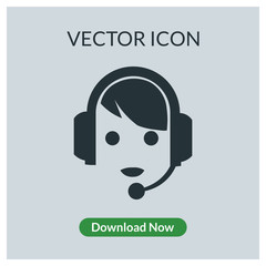 Call center vector icon