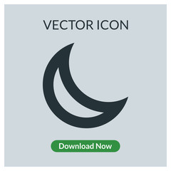 Crescent vector icon