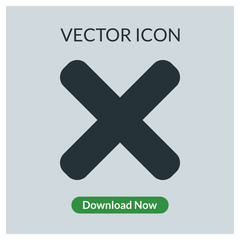 Obraz premium X vector icon