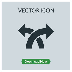 Two way direction vector icon