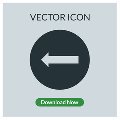 Left arrow vector icon