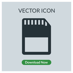 SD memory card vector icon