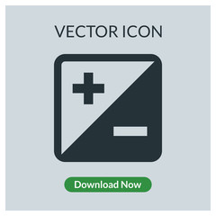 Plus minus vector icon