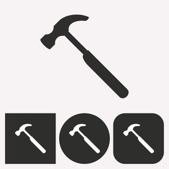 Hammer - vector icon.