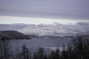 Fototapeta na wymiar Sorkjosleira Fjord, Troms, Norwegen