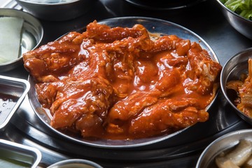  dakgalbi is korean style spicy Stir-fried Chicken