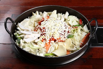 Spicy Stir-fried Chicken with cheese