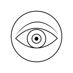 single eye icon image vector illustration design