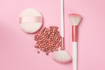 Face pearls blush and accessories