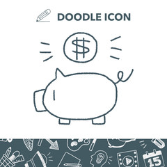 doodle pig money bank