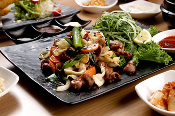dak ddong jip is Stir-fried Chicken Gizzard