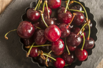 Cherry basket  cherry background