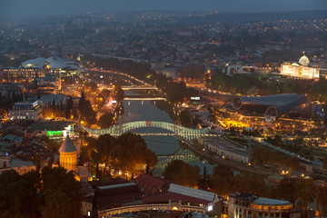 Fototapeta premium night view of Tbilisi