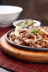 dak ddong jip is Stir-fried Chicken Gizzard