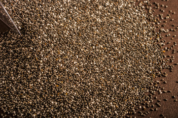 Healthy Chia seeds close up