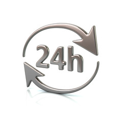 Silver 24 hours icon