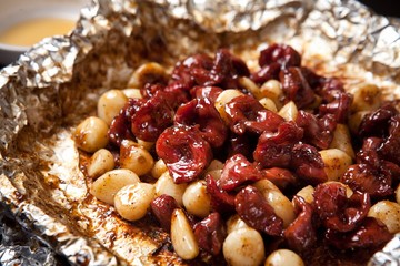 Stir-fried Chicken Gizzard and Garlic