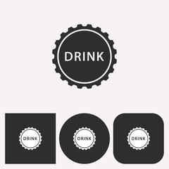 Bottle cap - vector icon.