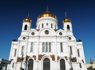 Fototapeta na wymiar The Cathedral Of Christ The Saviour, Moscow, Russia
