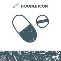 pills doodle drawing