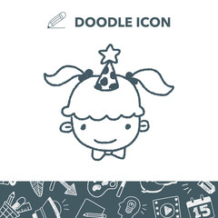 doodle birthday girl