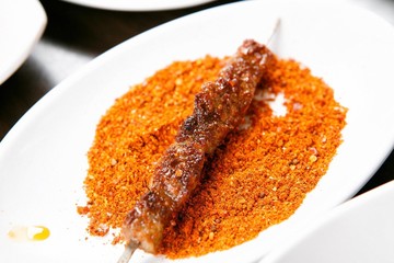 Lamb kebab with cumin