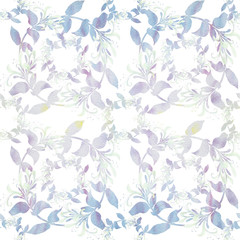 Branch honeysuckle. Watercolor. Seamless pattern. Wallpaper. Use printed materials, signs, posters, postcards, packaging.