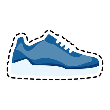 single sneaker icon image vector illustration design 