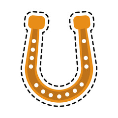 golden horseshoe icon image vector illustration design 