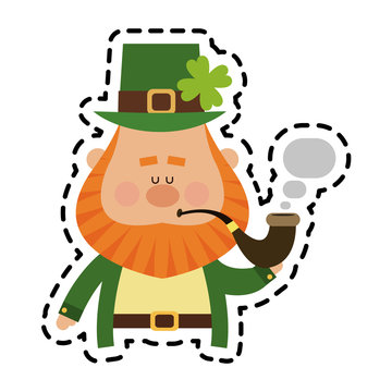 leprechaun st patricks day icon image vector illustration design 