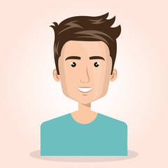 young man lifestyle avatar vector illustration design