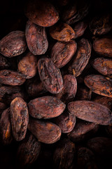 Pattern of the cocoa beans background