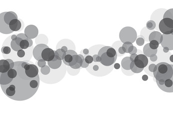 Black and white background business illustration of bubbles and bokeh.