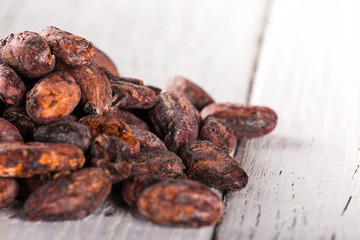 Pattern of the cocoa beans background