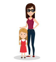 family members on vacations vector illustration design