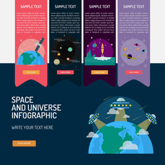 Infographic Space and Universe