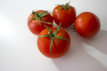 Fresh vegetables on a white background