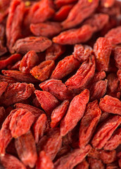 Dry goji berry macro photo.