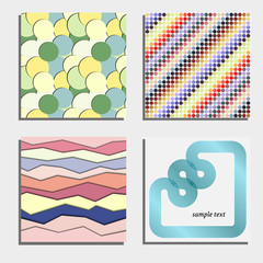 Obraz premium Set of four beautiful abstract backgrounds. Vector illustration. 