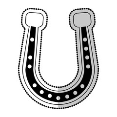 single horseshoe icon image vector illustration design 