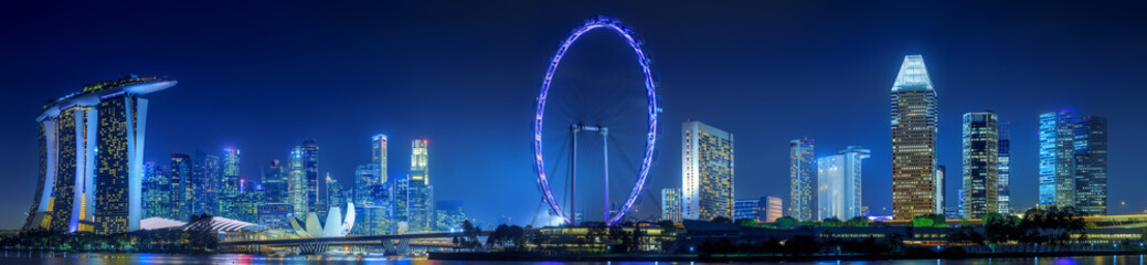 Obraz premium Singapore Skyline and view of Marina Bay