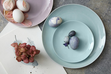 Eggs design over background