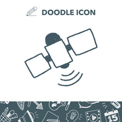 Satellite doodle drawing