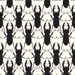 beatle silhouette  abstract  Seamless pattern

