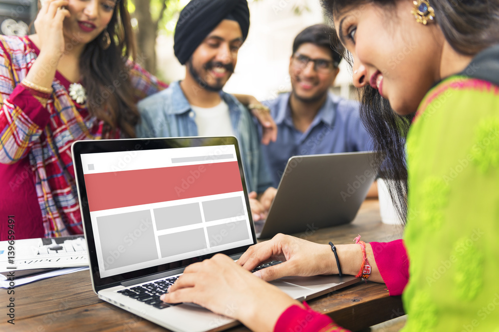 Poster web design template copy space concept