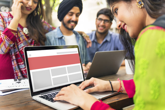 Web Design Template Copy Space Concept