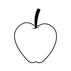 single apple icon image vector illustration design 